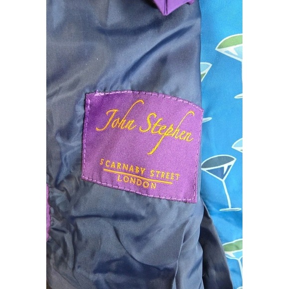 John Stephen 5 Carnaby Street London Men's Navy Velvet Tuxedo Jacket. 42R NWT - Picture 8 of 11